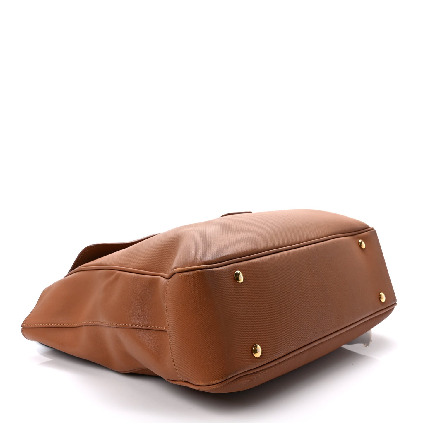 Trench Calfskin DK88 Top Handle Bag Bright Toffee