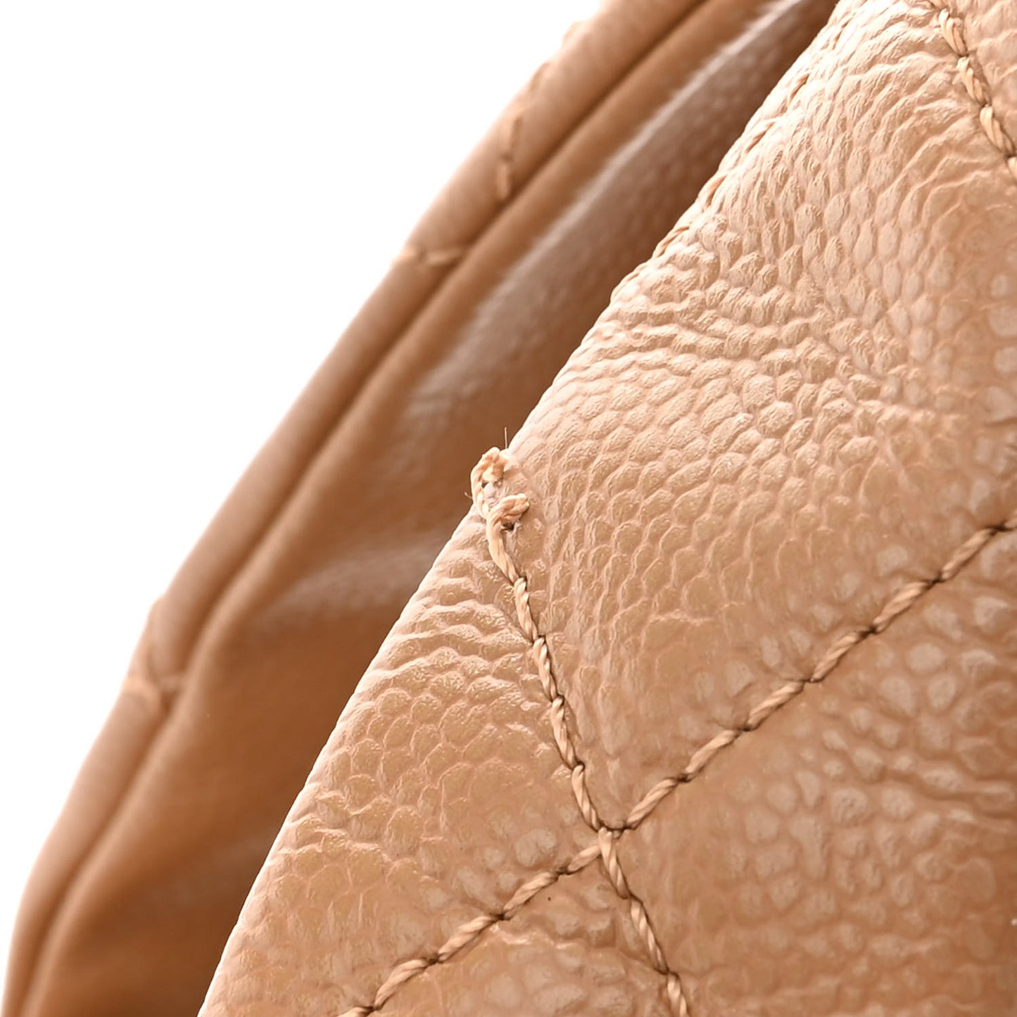 Caviar Quilted CC Timeless Bowler Dark Beige