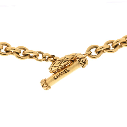 Chanel CC Medallion Long Chain Necklace Gold 6 of 7