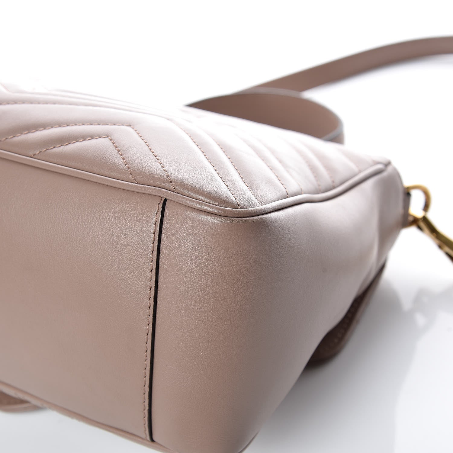 Gucci Calfskin Matelasse Small GG Marmont Top Handle Shoulder Bag Porcelain Rose 17 of 20