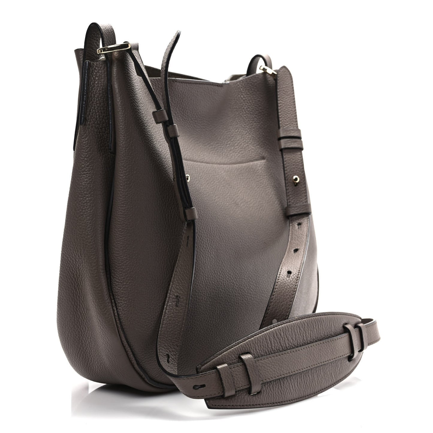 Calfskin Reverse Hobo Gray
