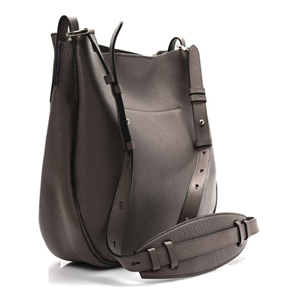 Salvatore Ferragamo Calfskin Reverse Hobo Gray 2 of 7