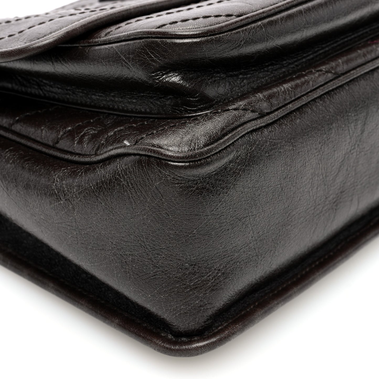 Crinkled Calfskin Matelasse Monogram Medium Niki Chain Satchel Tulip