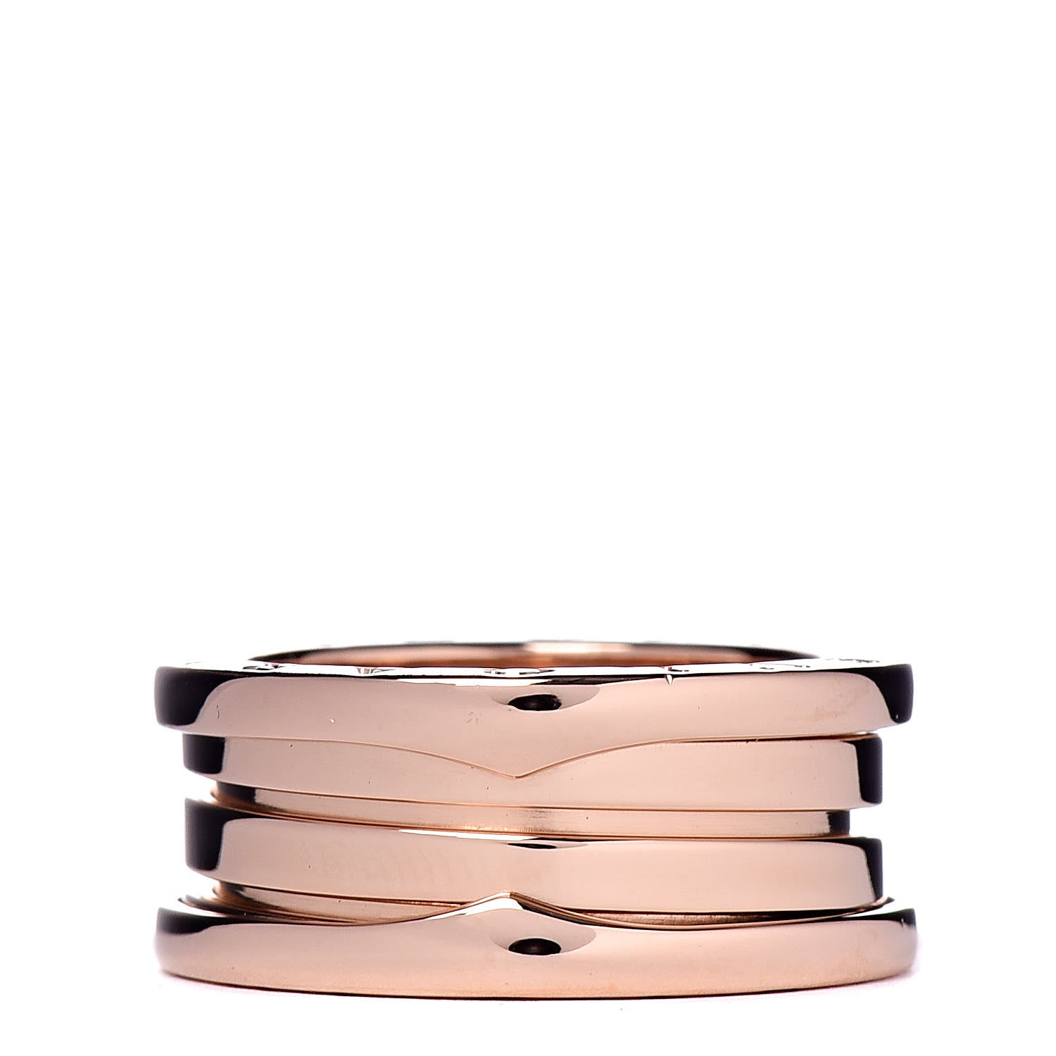 Bulgari 18K Rose Gold B.Zero1 3 Band Ring 51 5.75 1 of 4