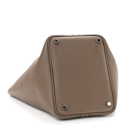 Hermes Taurillon Clemence Picotin Lock 18 PM Etoupe 4 of 9
