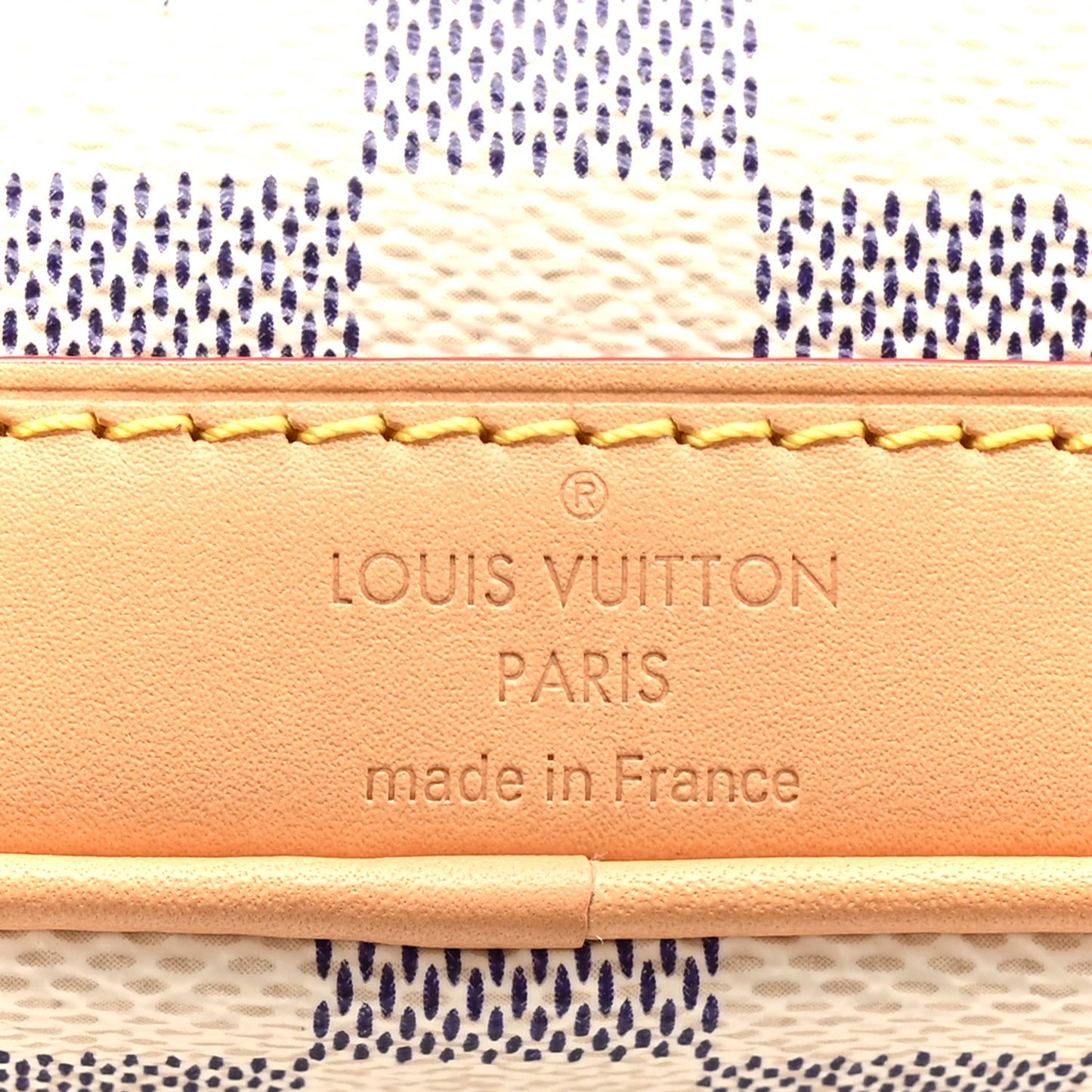 LOUIS VUITTON Damier Azur Vivienne Sac Nano Noe Dragon Fruit Pink