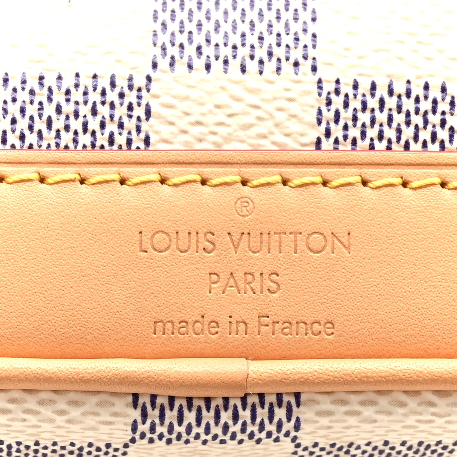 Louis Vuitton LOUIS VUITTON Damier Azur Vivienne Sac Nano Noe Dragon Fruit Pink 6 of 10