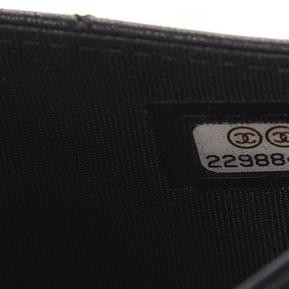 Chanel Lambskin Quilted Boy Card Holder Wallet Black 8 of 8