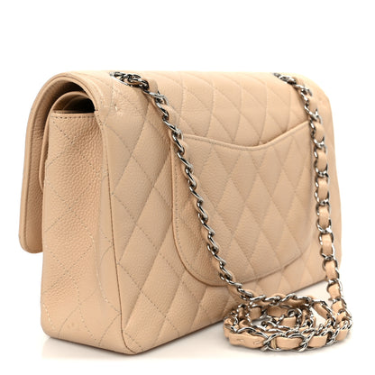 Chanel Caviar Quilted Medium Double Flap Beige 3 of 11