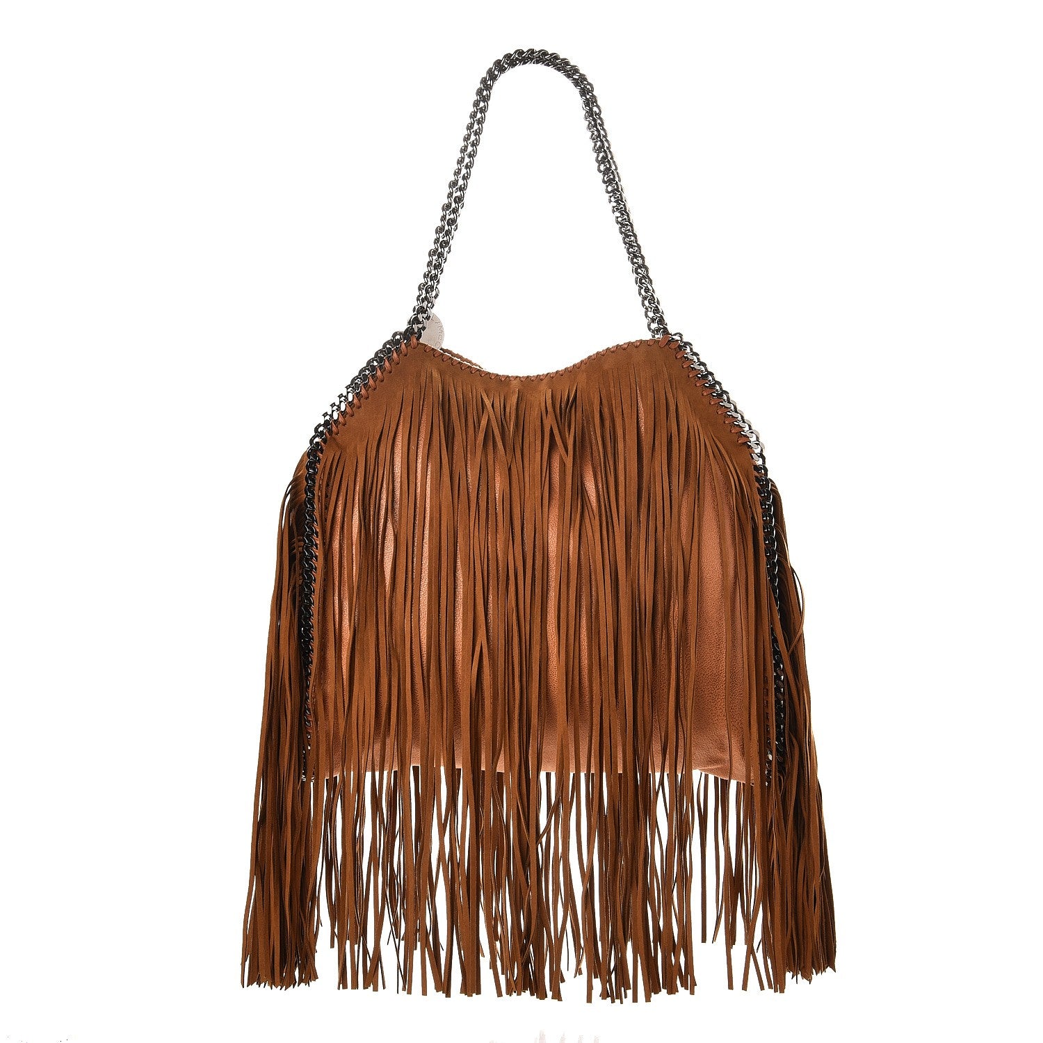 Stella McCartney Eco Suede Fringe Falabella Tote Tan 1 of 7