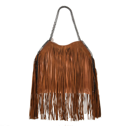 Stella McCartney Eco Suede Fringe Falabella Tote Tan 1 of 7