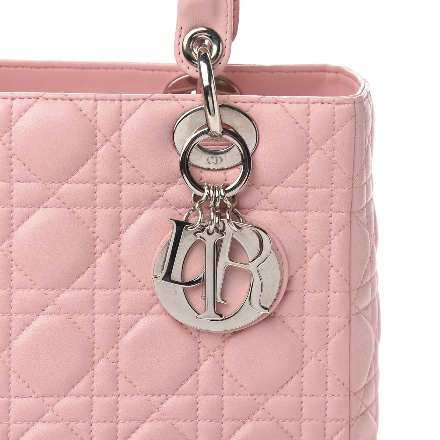 Lambskin Cannage Medium Lady Dior Light Pink