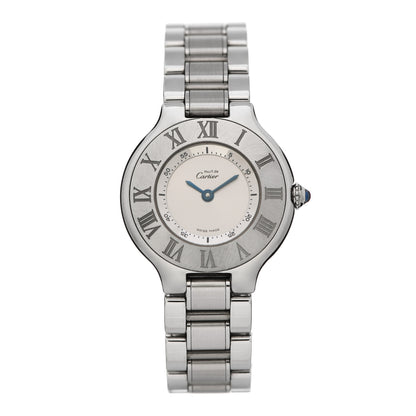 Cartier Stainless Steel 28mm Must De 21 Quartz Watch 1 of 5