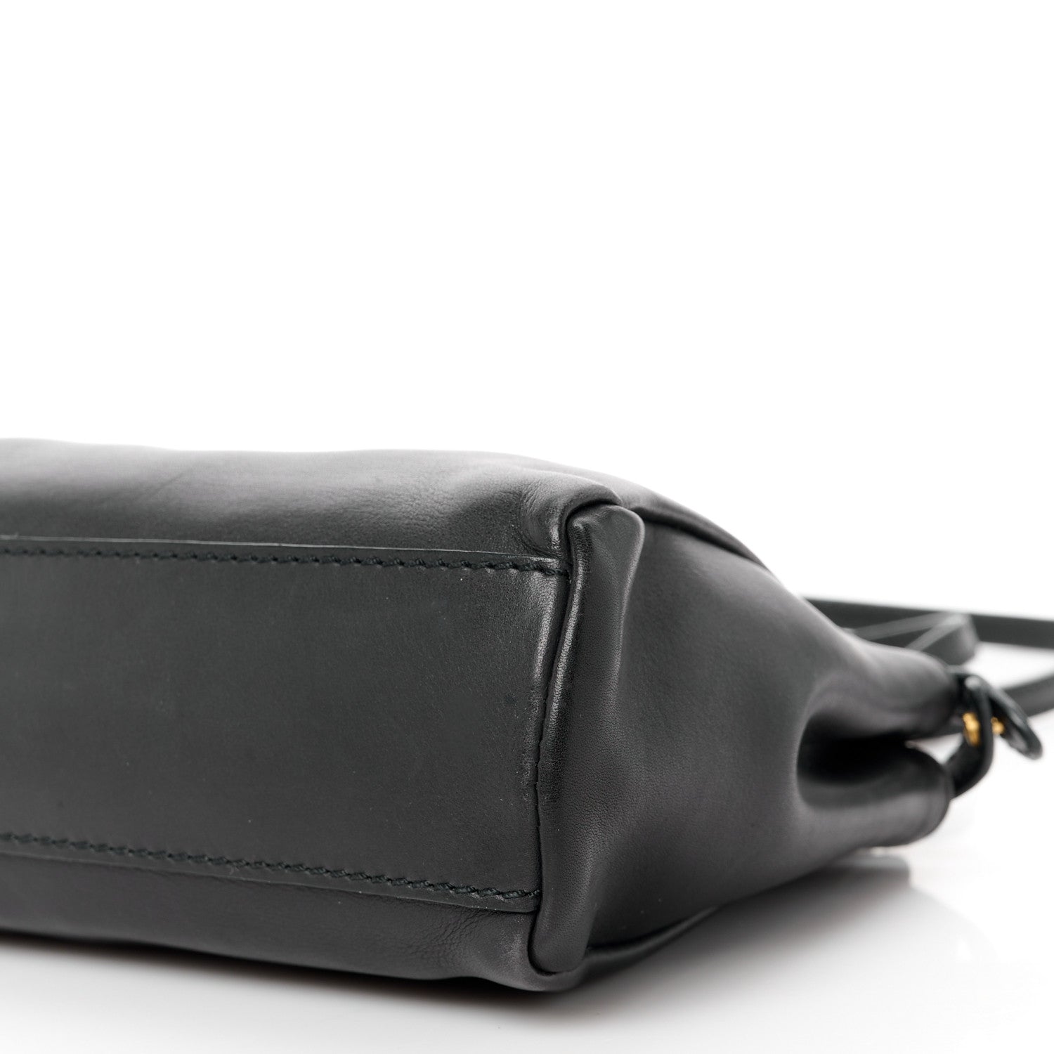 Fendi Vitello Saddle Mini Peekaboo Iconic Satchel Black 12 of 13