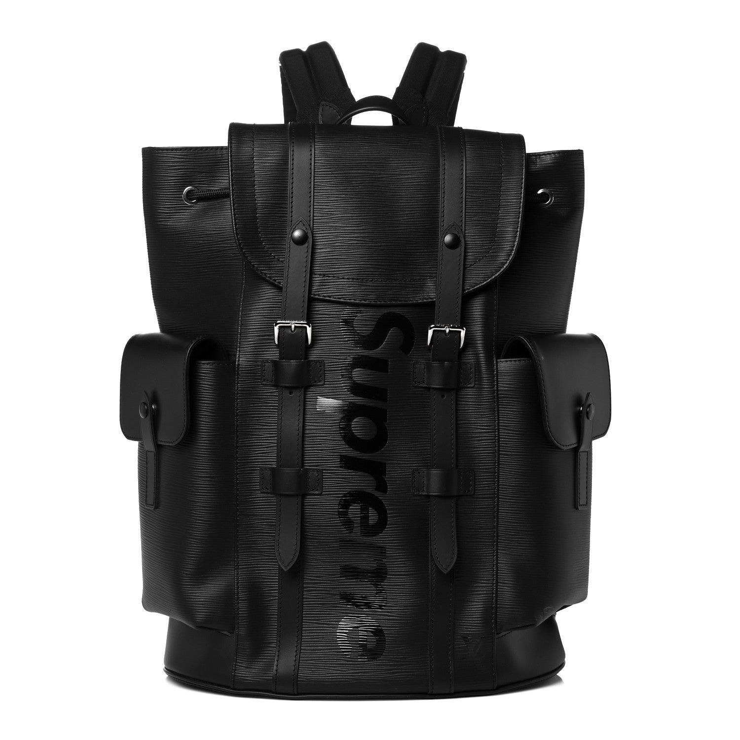 Louis Vuitton X SUPREME Epi Christopher Backpack PM Black 1 of 12