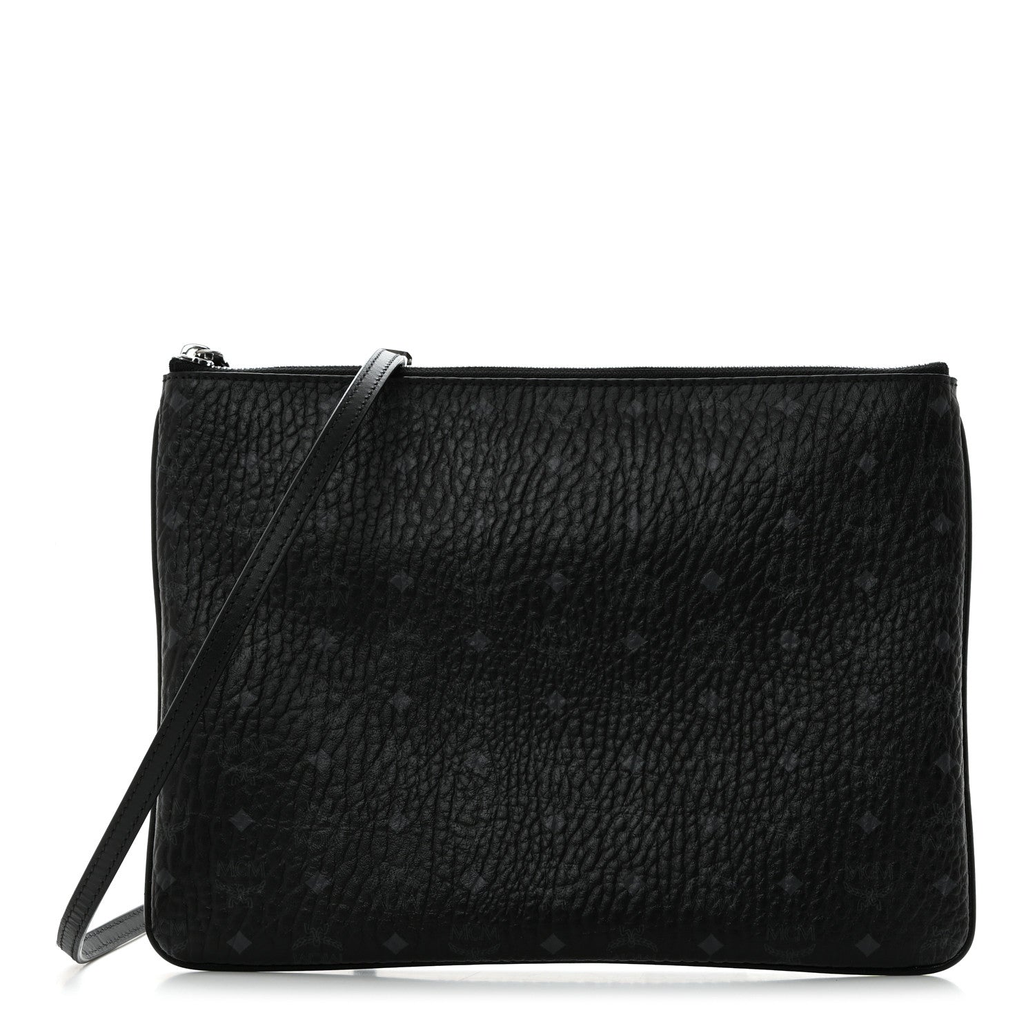 MCM Visetos Medium Crossbody Pouch Black 1 of 11