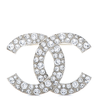 Chanel Crystal Palais Garnier CC Brooch Silver 1 of 5