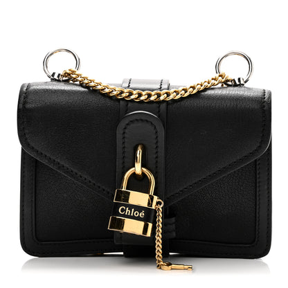 Chloe Goatskin Calfskin Mini Aby Chain Shoulder Bag Black 1 of 9