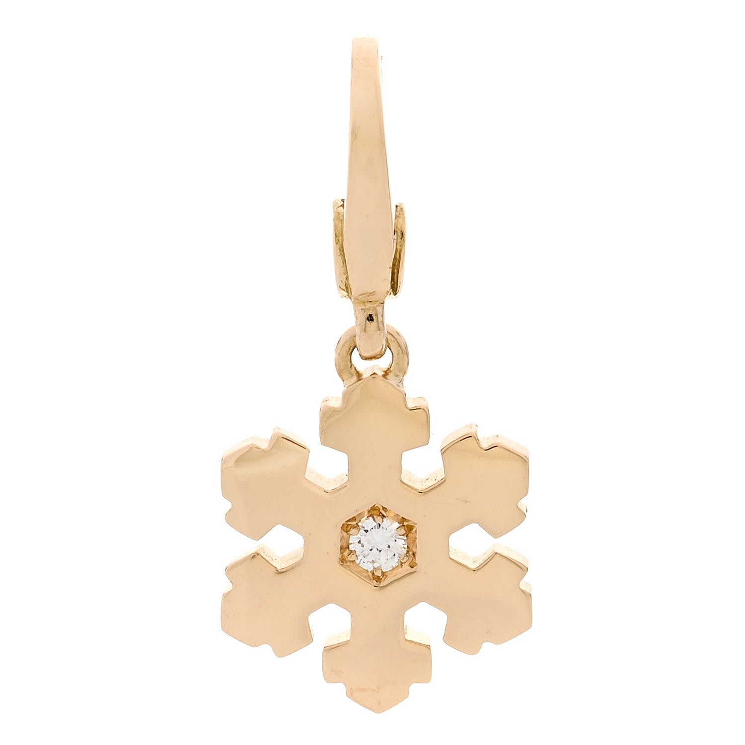 Bulgari 18K Yellow Gold Diamond Snowflake Charm 1 of 4