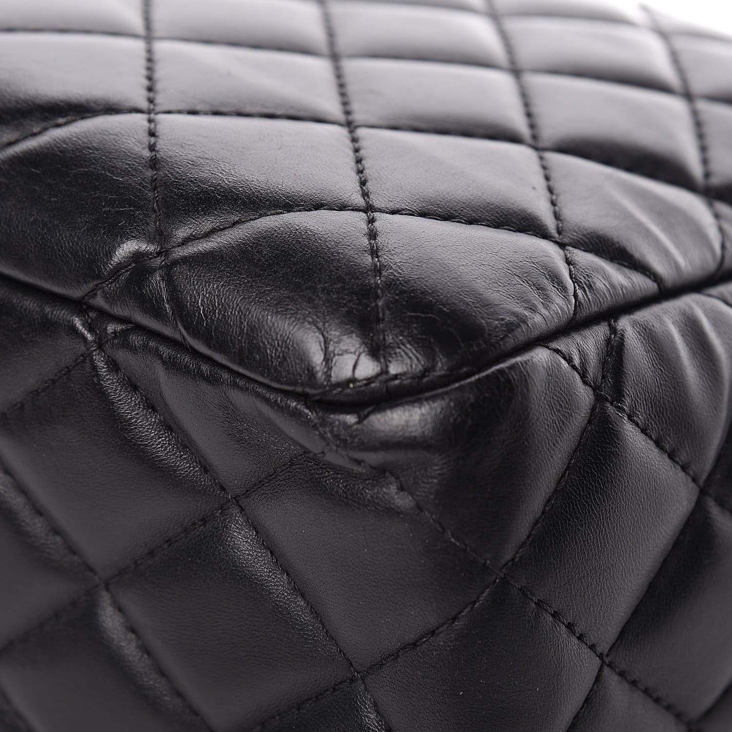 Chanel Lambskin Quilted Large Camera Case Black 13 of 17