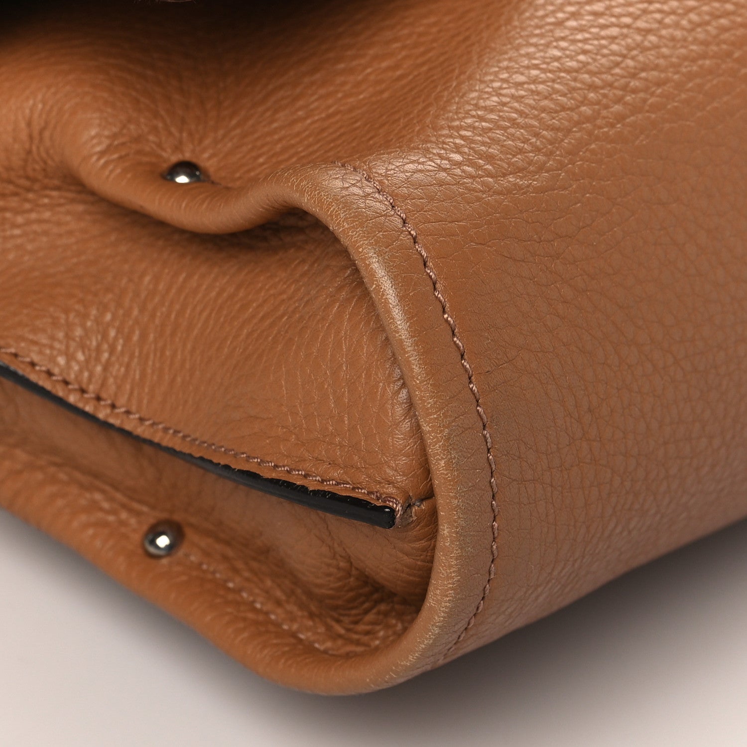 Salvatore Ferragamo Calfskin Gancini Flap Shoulder Bag Brown 8 of 10