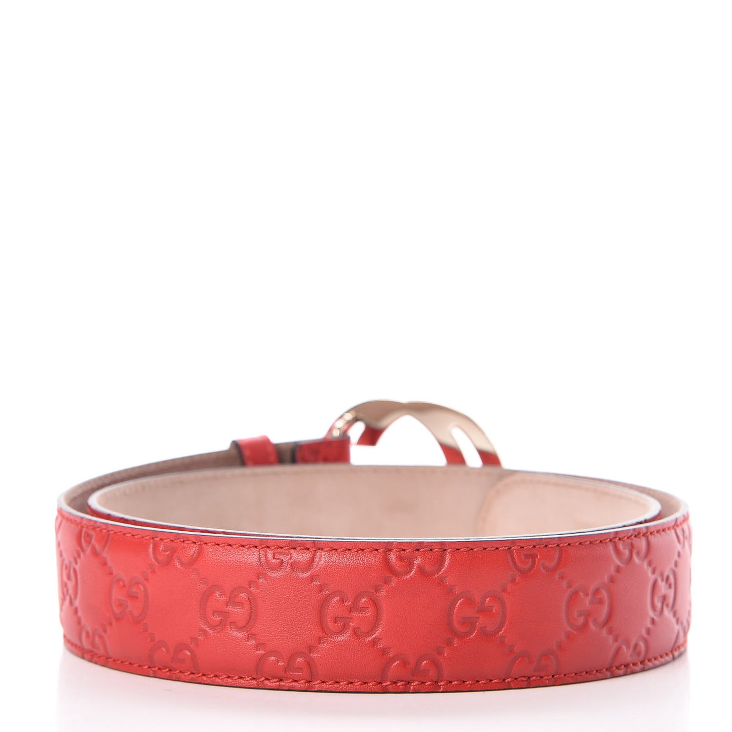 Guccissima Signature Interlocking G 40mm Belt 90 36 Red
