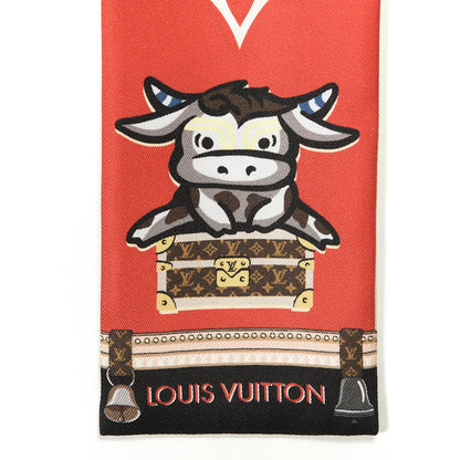 Louis Vuitton Silk Monogram Rodeo Bandeau Red 2 of 3