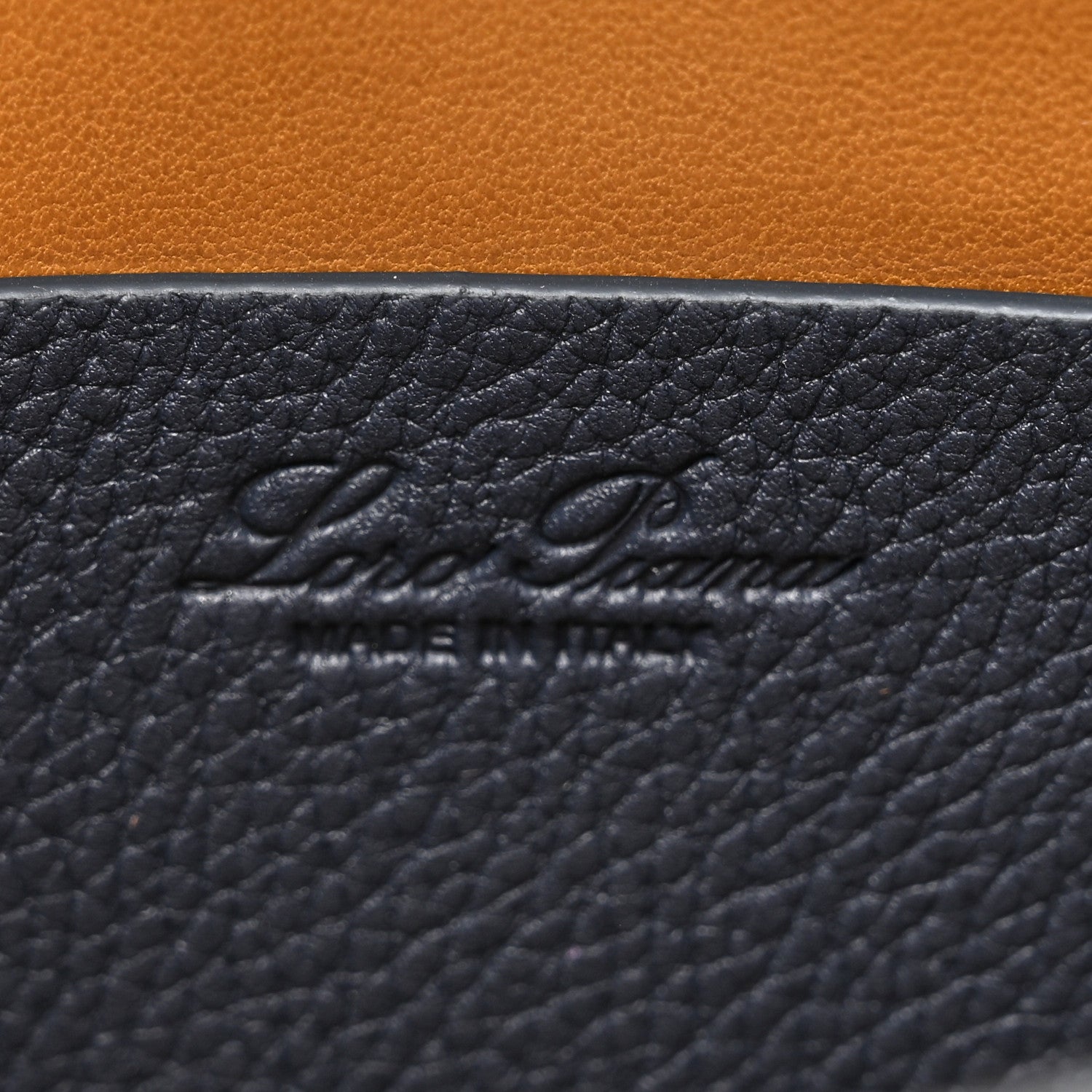 Loro Piana Grained Calfskin Milky Way Shoulder Bag Navy Blue 6 of 11