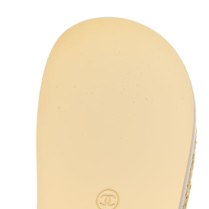 Chanel Braided Fabric Velcro Dad Sandals 38 Beige 9 of 11