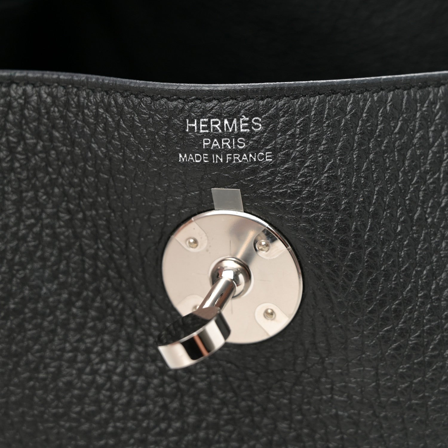 Hermes Taurillon Clemence Lindy 26 Black 6 of 14