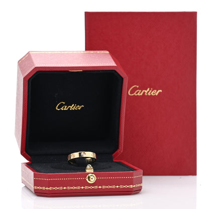 Cartier 18K Yellow Gold Diamond 4mm LOVE Wedding Band Ring 54 6.75 6 of 6