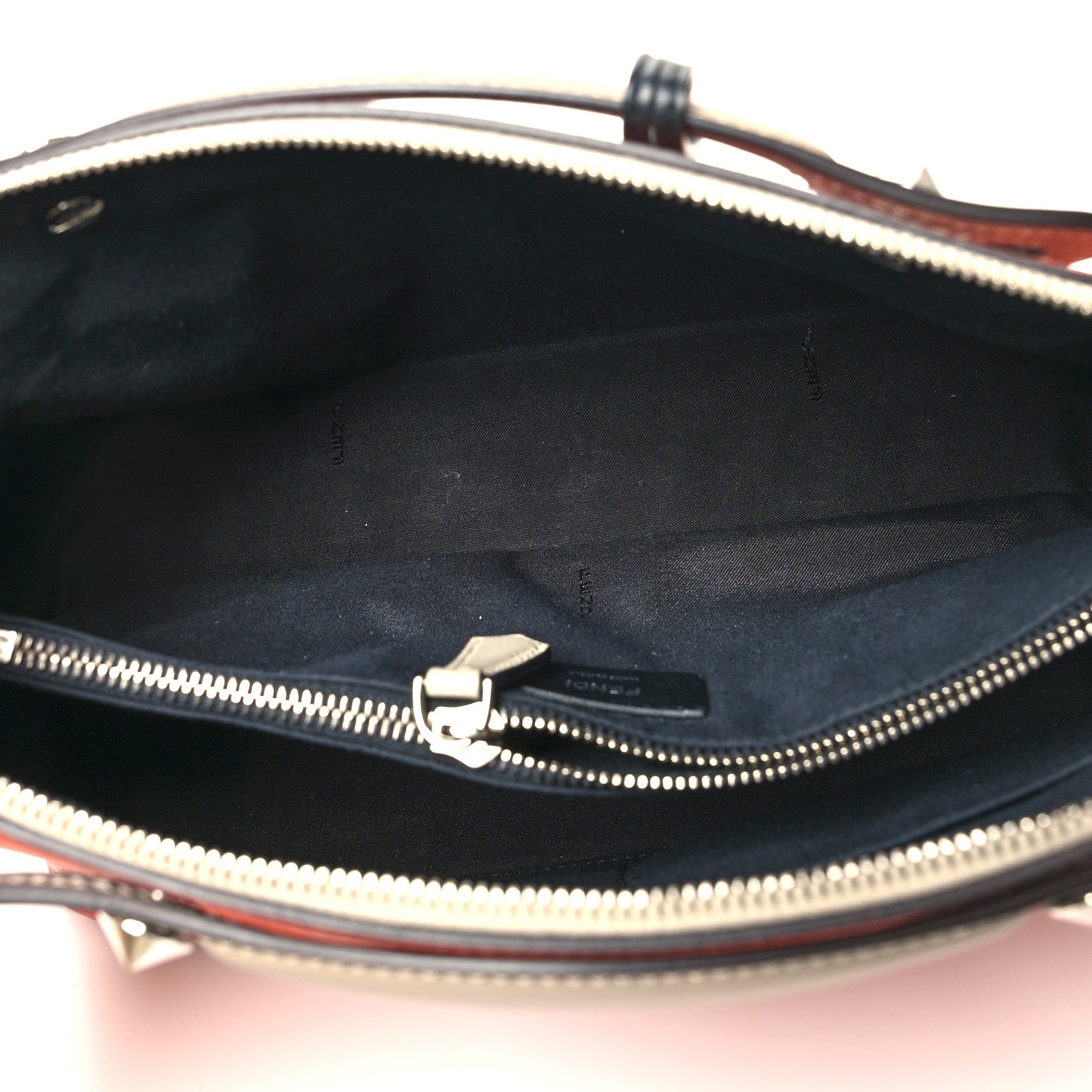 Fendi Vitello Dolce 4 Color Medium By The Way Boston Bag Pimento Black Multicolor 4 of 13