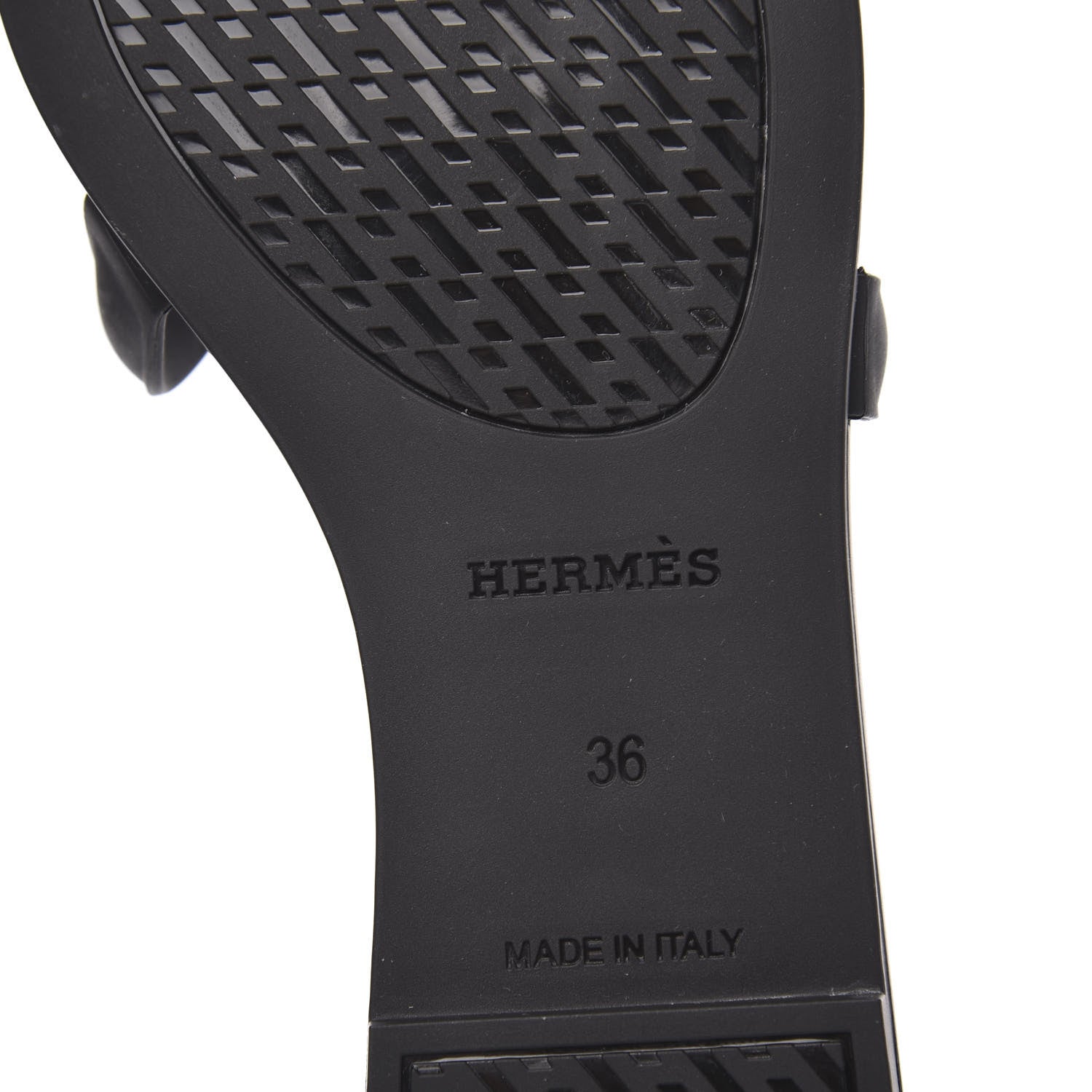 Hermes Rubber Aloha Sandals 36 Black 7 of 8