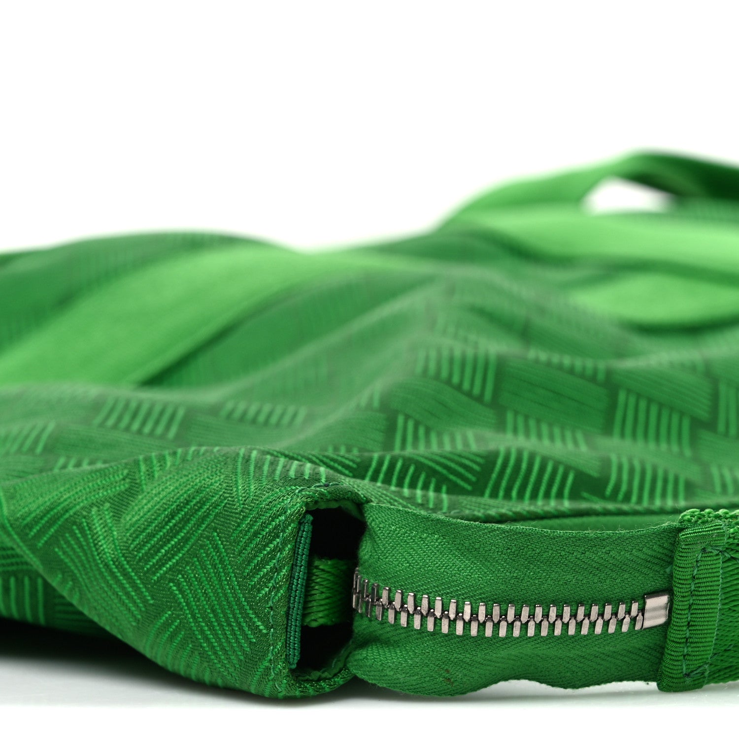 Bottega Veneta Econyl Jacquard Nylon Woven Pattern Garment Bag Green 10 of 10