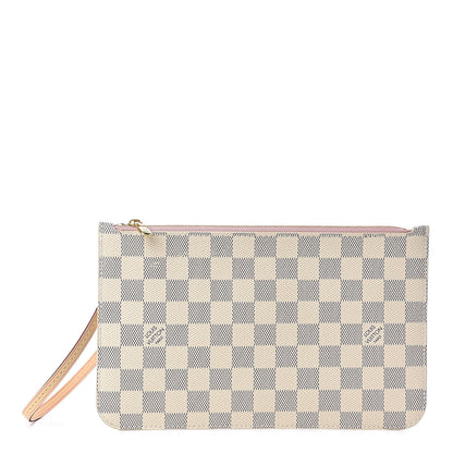 Louis Vuitton Damier Azur Neverfull MM GM Pochette Rose Ballerine 1 of 7