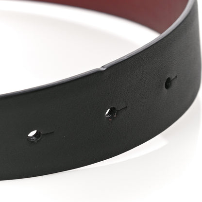 Chanel Calfskin CC Reversible Belt 75 Black Burgundy 6 of 8