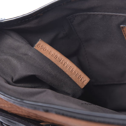 Fendi Nappa Patent B Bis Flap Bag Osso Black 8 of 16