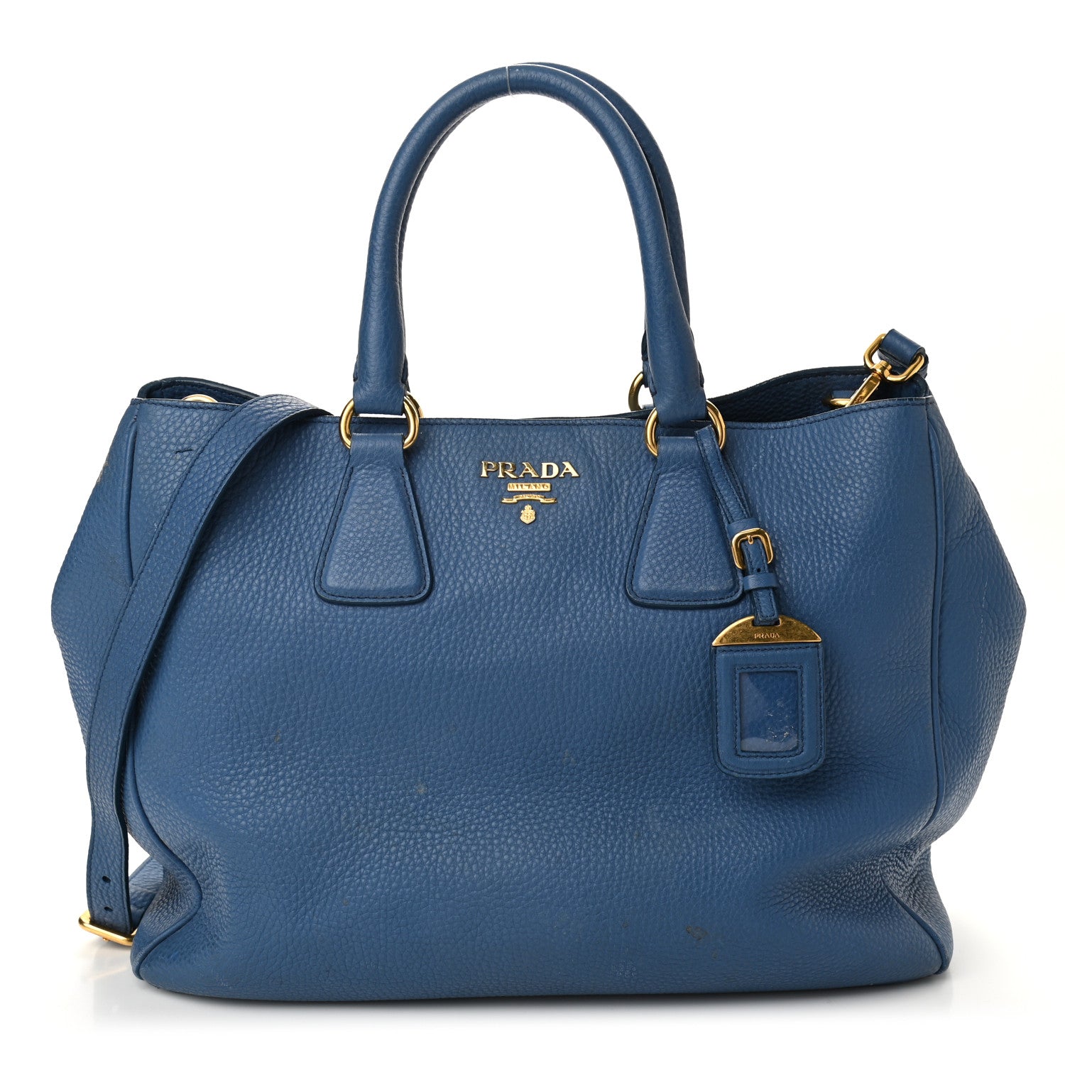 Prada Vitello Daino Tote Cobalto 1 of 16