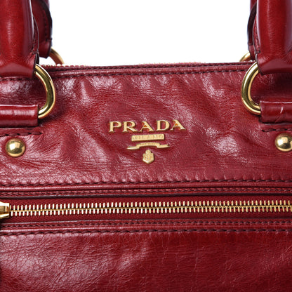 Prada Vitello Shine Shopping Satchel Rosso 10 of 10
