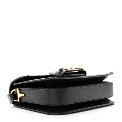 Gucci Jacquard Black Denim GG Monogram Textured Dollar Calfskin Horsebit 1955 Shoulder Bag Black Ivory 4 of 16