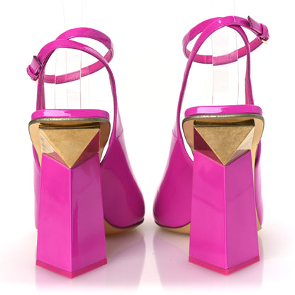 Valentino Garavani Patent Ankle Strap Heel Pumps 40 Pink 6 of 11