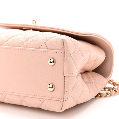 Chanel Caviar Quilted Mini Coco Handle Flap Light Pink 10 of 10