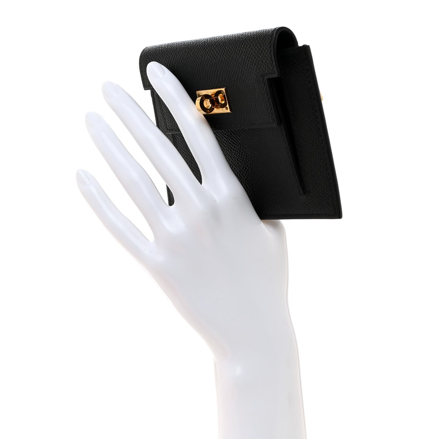 Epsom Kelly Pocket Compact Wallet Black