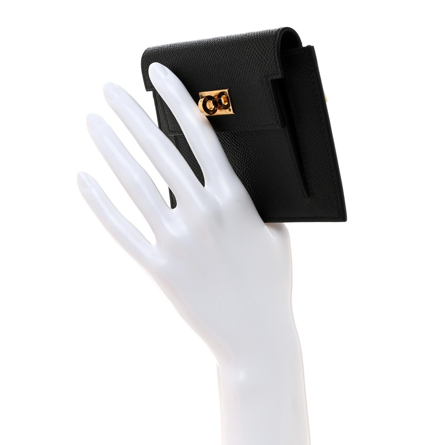 Hermes Epsom Kelly Pocket Compact Wallet Black 2 of 8