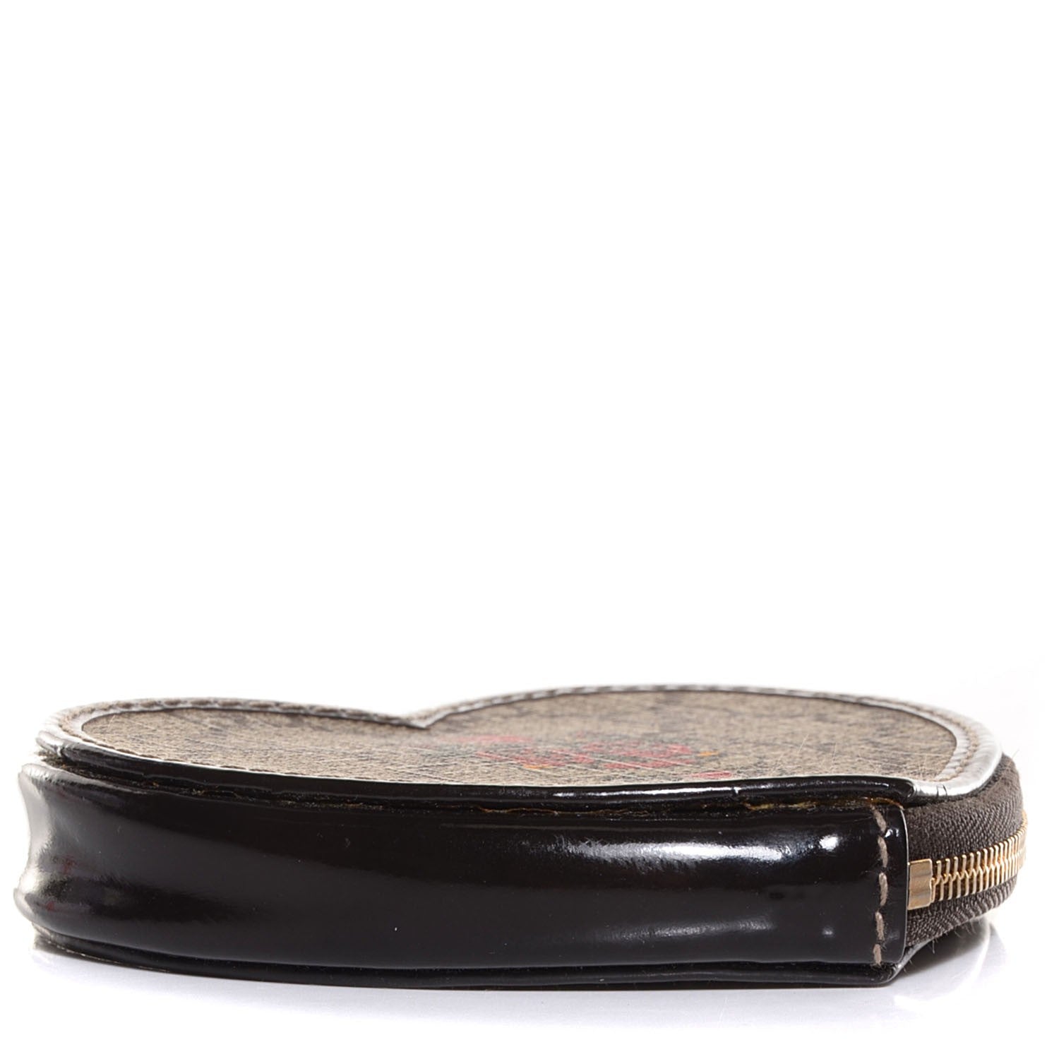 Gucci GG Plus Monogram Tattoo Heart Coin Purse Brown 4 of 7