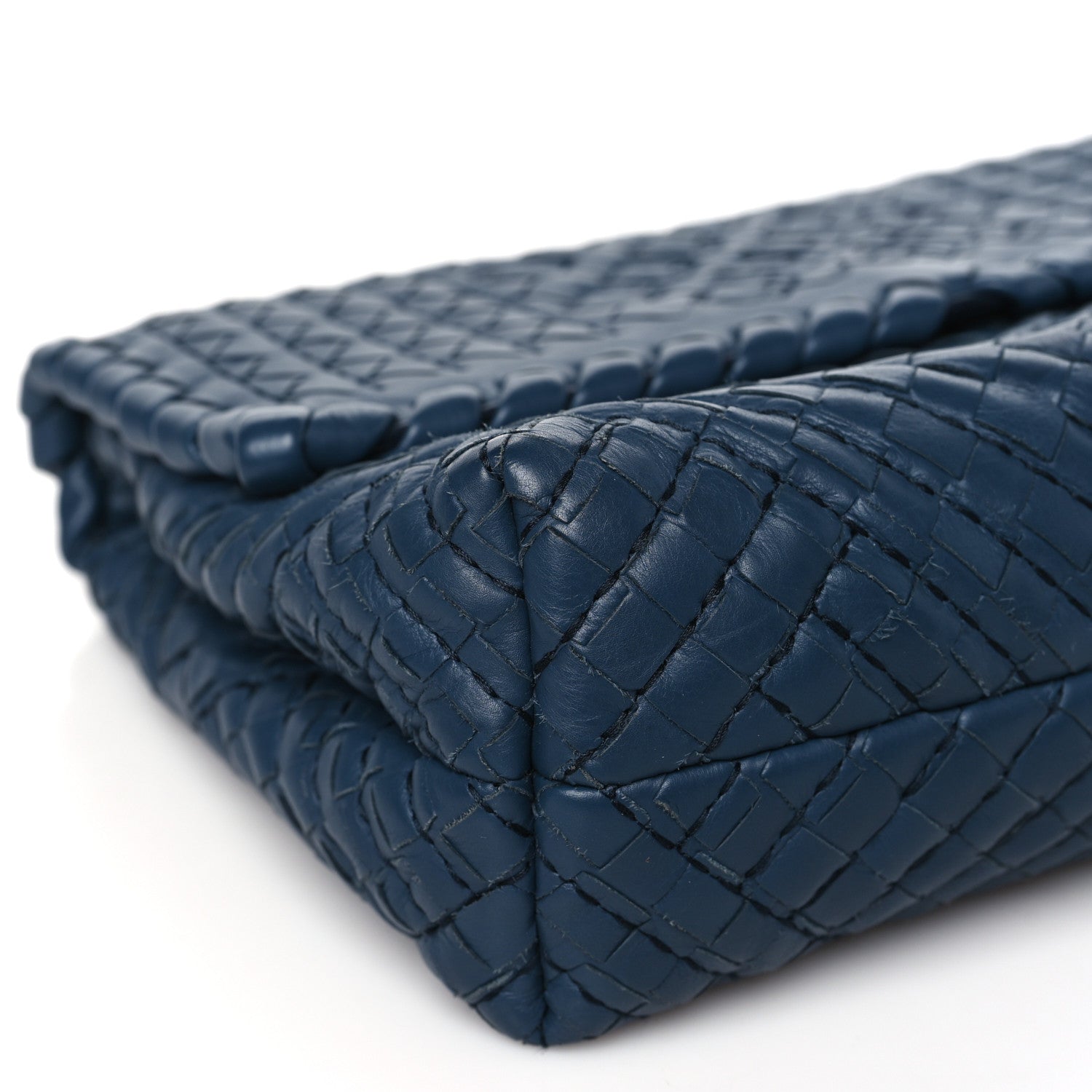 Bottega Veneta Nappa Intrecciato Stitched Small Olimpia Shoulder Bag Blue 9 of 10