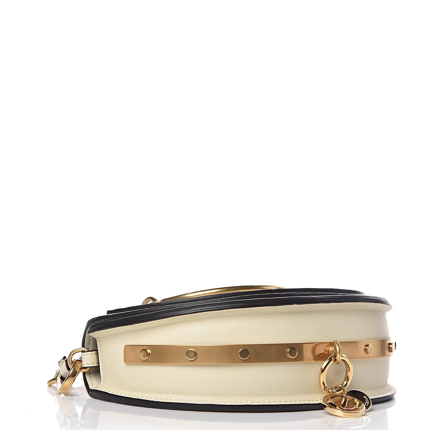 Chloe Calfskin Small Nile Bracelet Minaudiere Bag Off White 4 of 11