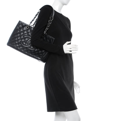 Chanel Caviar Quilted Grand Shopping Tote GST Black 2 of 7