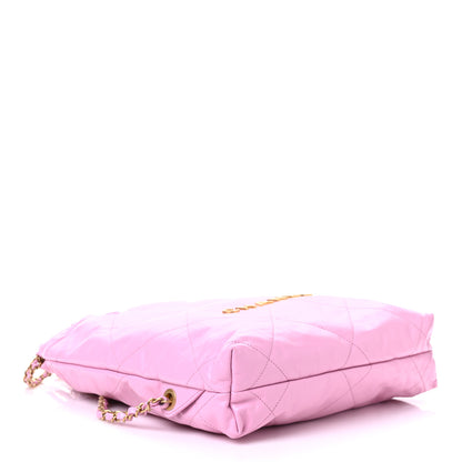 Chanel Shiny Calfskin Quilted Chanel 22 Backpack Lilac 4 of 10