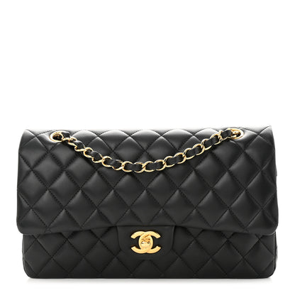 Chanel Lambskin Quilted Medium Double Flap Black 1 of 11